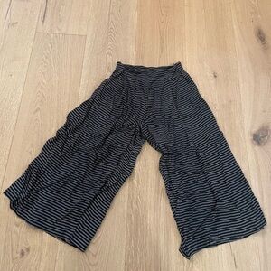 Faithfull the Brand Soleil Pants S Blue White Striped Wide Leg Side Slit Resort